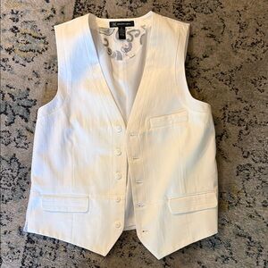 INC International Concepts Ivory Vest